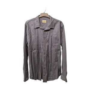 NWT MUTUAL WEAVE XLT‎ Mistletoe Leaf Print Button Front Long Sleeve